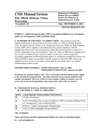 CMS Manual System  Human Services (DHHS) Pub. 100-04 Medicare Claims  Centers for Medicare &amp;