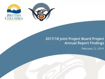 Annual Report Findings  February 12, 2019  www.fnha.ca  Overview  Background  Introduction