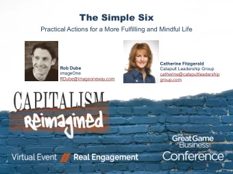 The Simple Six  Practical Actions for a More Fulfilling and Mindful Life  Catherine Fitzgerald  Rob