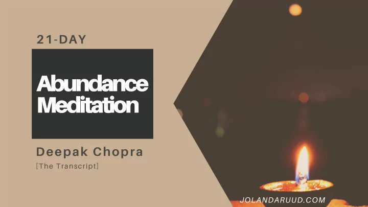 abundance meditation