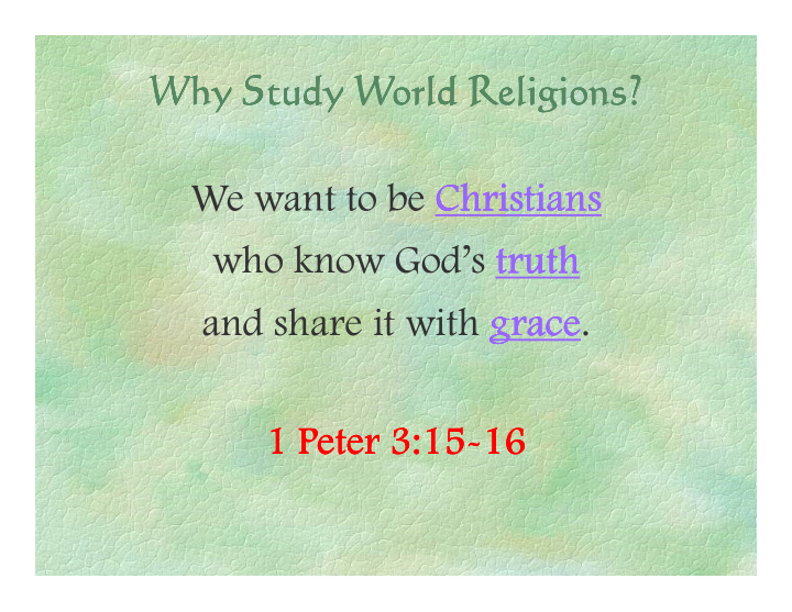 why study world religions why study world religions why