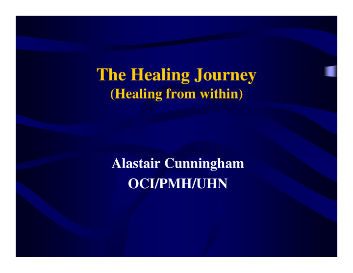 the healing journey