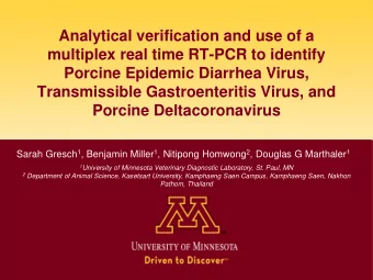 multiplex real time RT-PCR to identify  Porcine Epidemic Diarrhea Virus,  Transmissible