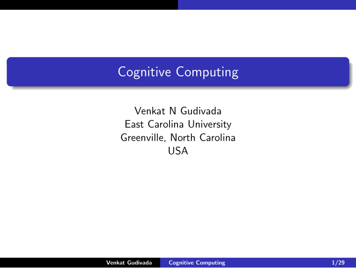 cognitive computing