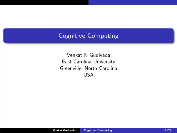 cognitive computing