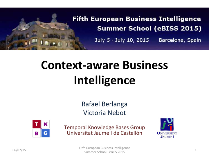 context aware business intelligence