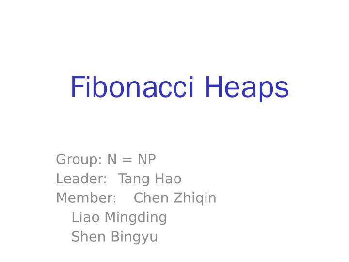 fibonacci heaps