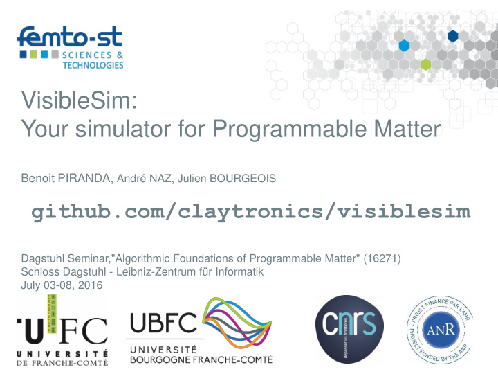 your simulator for programmable matter