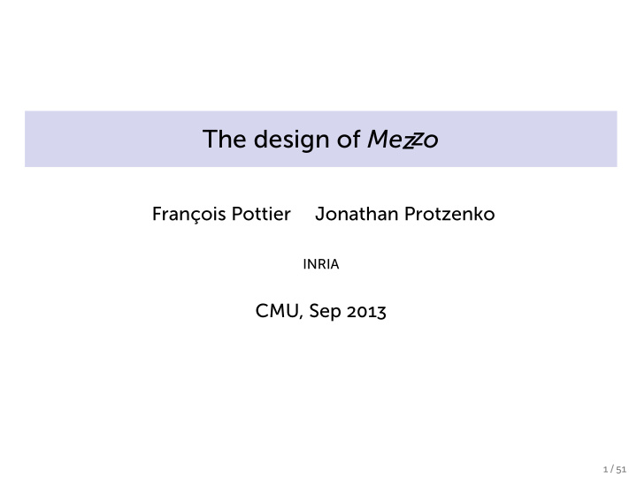 the design of mezzo