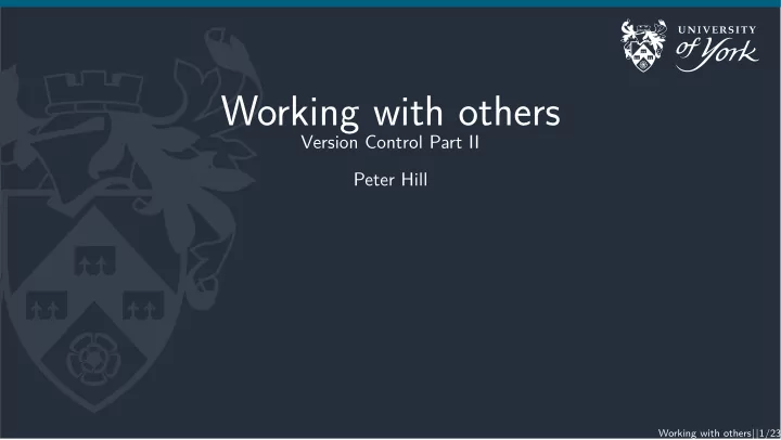 working with others