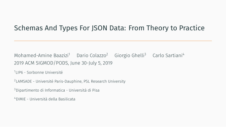 schemas and types for json data from theory to practice