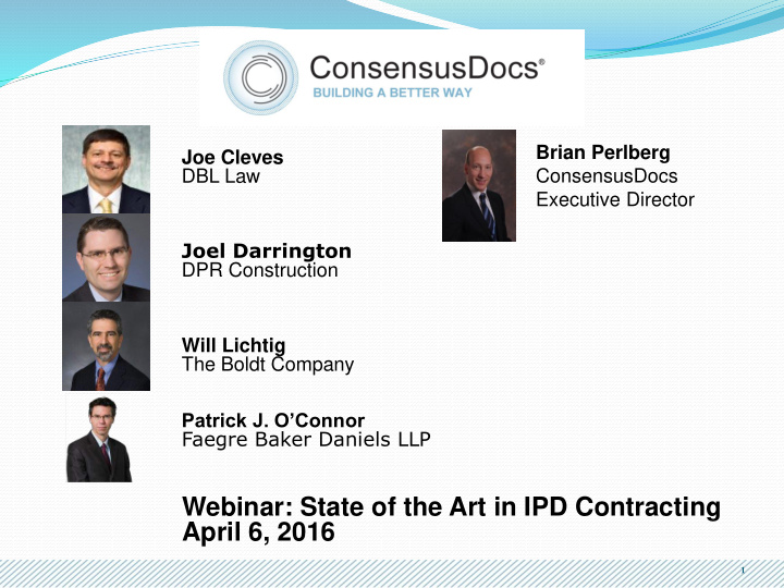 webinar state of the art in ipd contracting april 6 2016