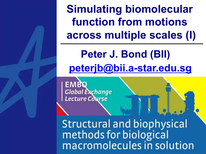 simulating biomolecular function from motions across