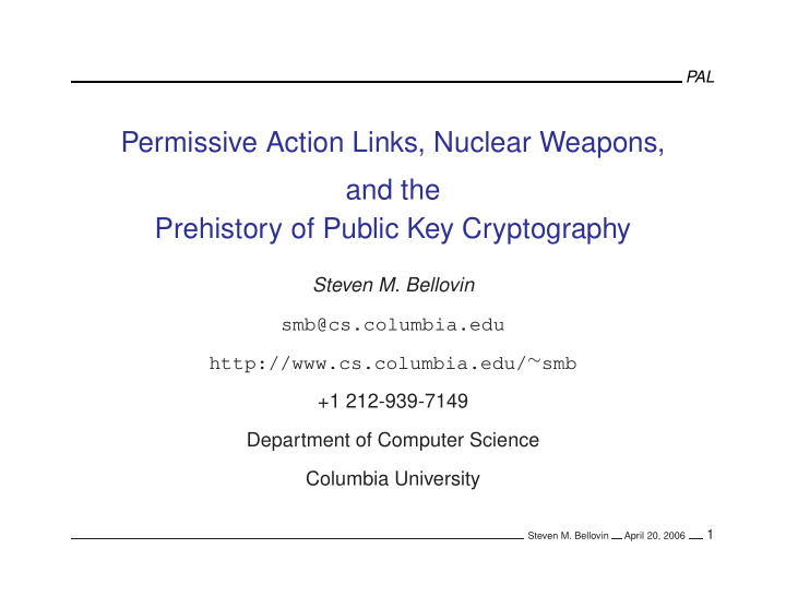permissive action links nuclear weapons and the