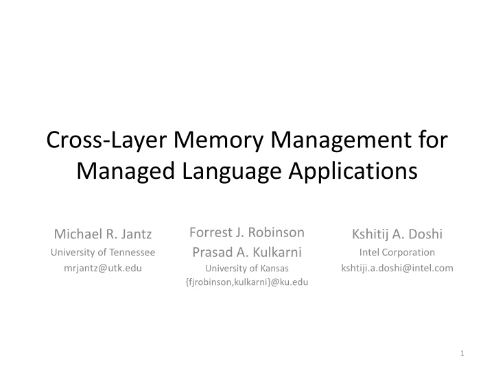 managed language applications