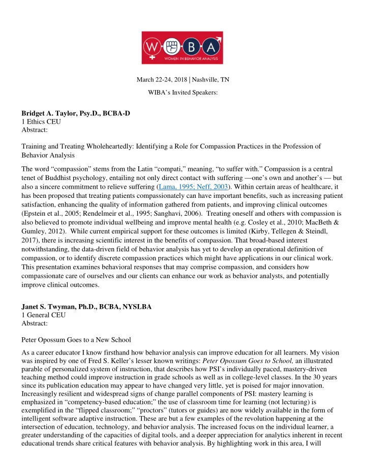 bridget a taylor psy d bcba d 1 ethics ceu abstract