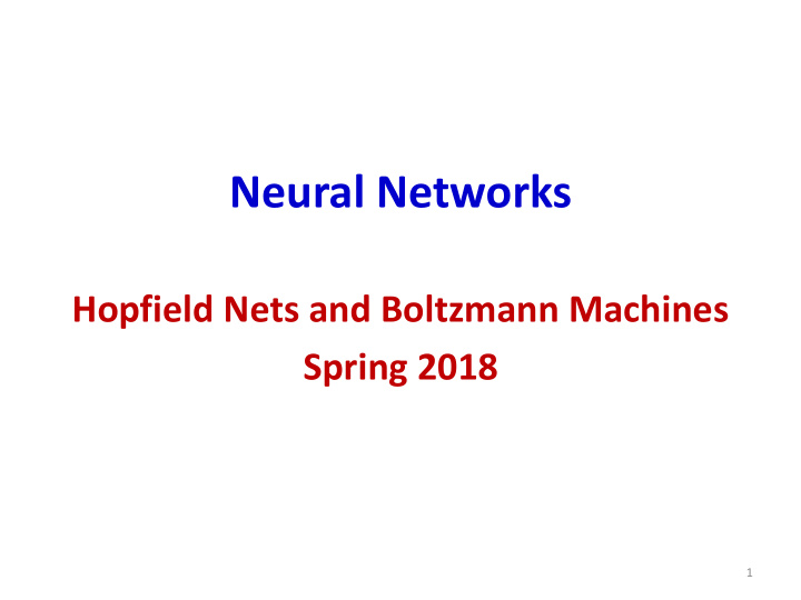 neural networks