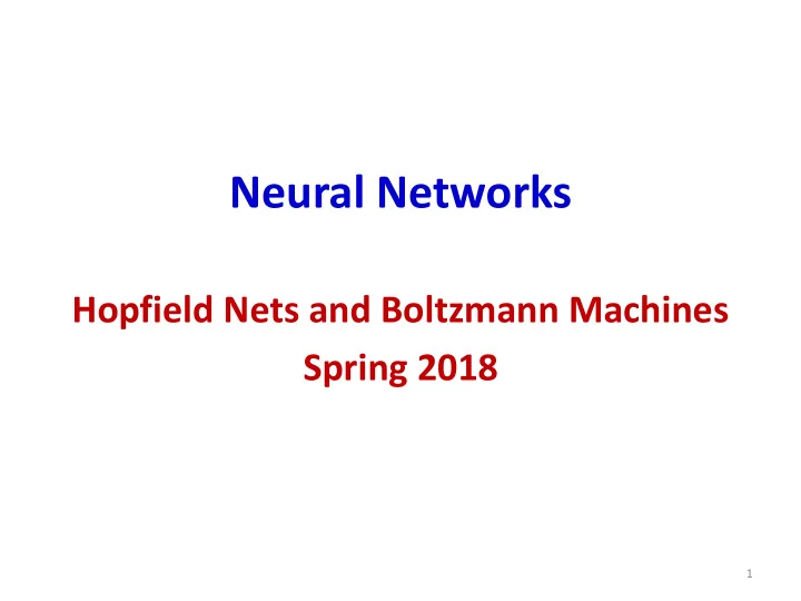 neural networks