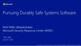 This presentation is for informational purposes only. MICROSOFT MAKES NO WARRANTIES, EXPRESS OR