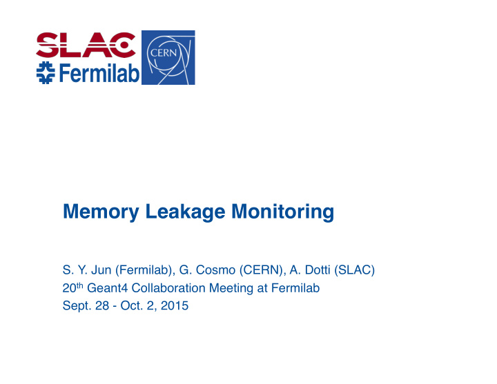 memory leakage monitoring