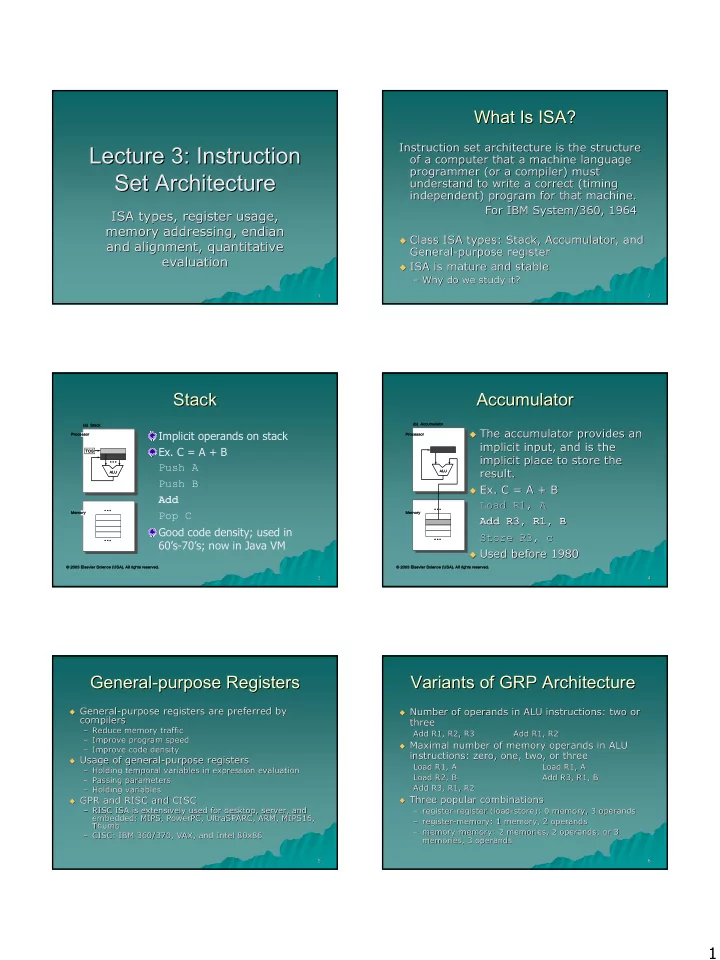 lecture 3 instruction lecture 3 instruction