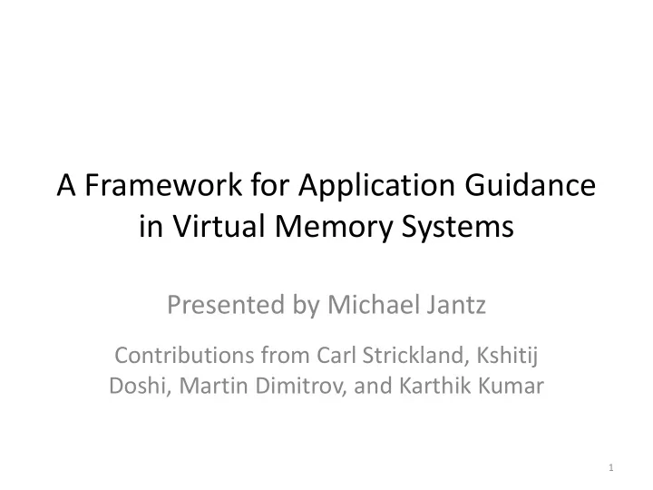in virtual memory systems