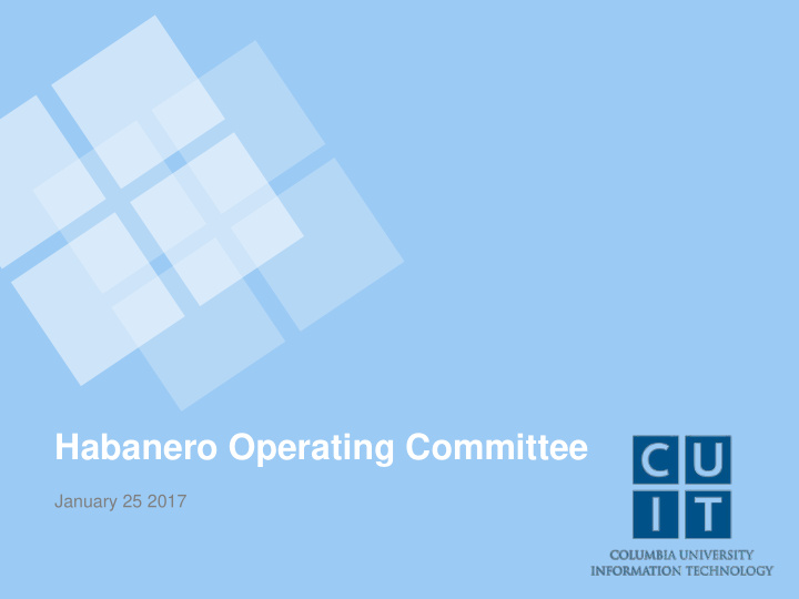 habanero operating committee