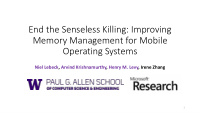 memory management for mobile