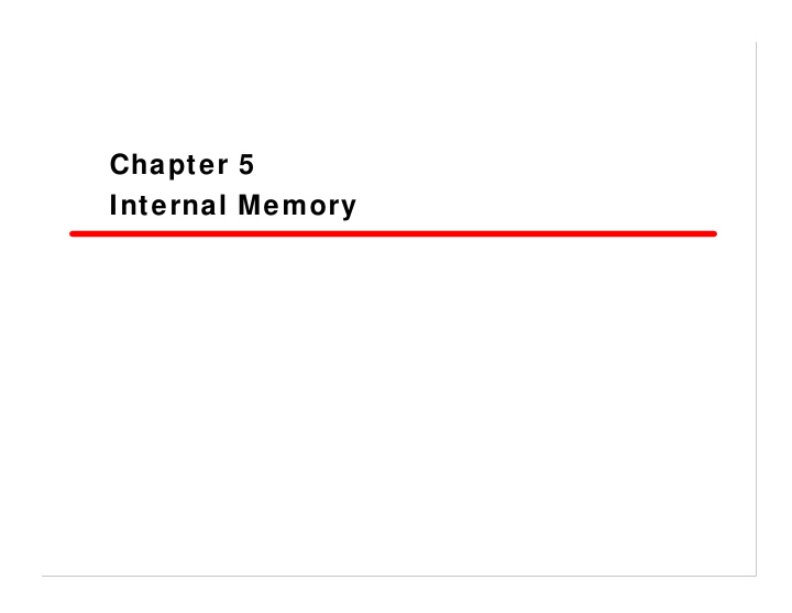 chapter 5 internal memory contents
