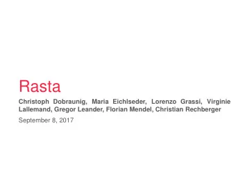 Rasta  Christoph Dobraunig, Maria Eichlseder, Lorenzo Grassi, Virginie  Lallemand, Gregor Leander,