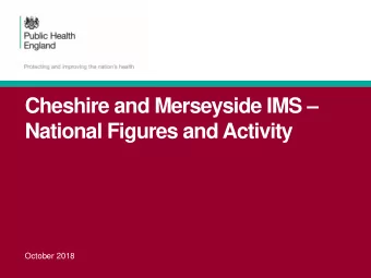 Cheshire and Merseyside IMS   National Figures and Activity  Megan Jones  Senior Programme