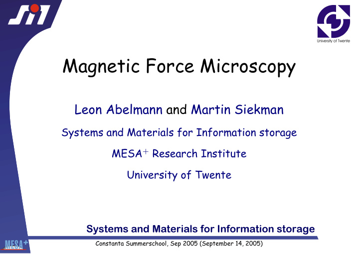 magnetic force microscopy