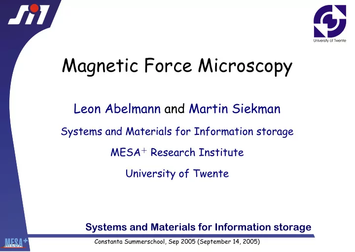 magnetic force microscopy