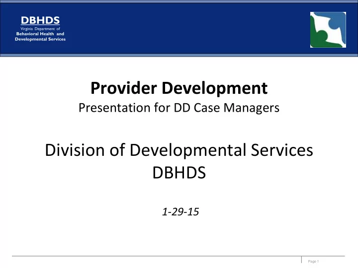 division of developmental services dbhds 1 29 15 page 1