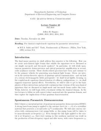 Introduction  The final major question we shall address this semester is the following. How can  we