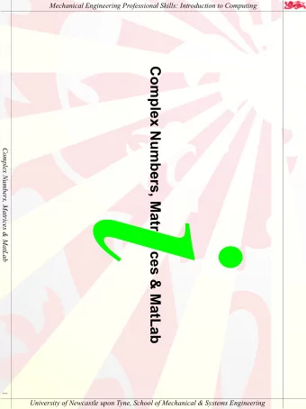 i  1  University of Newcastle upon Tyne, School of Mechanical &amp; Systems Engineering  Contents