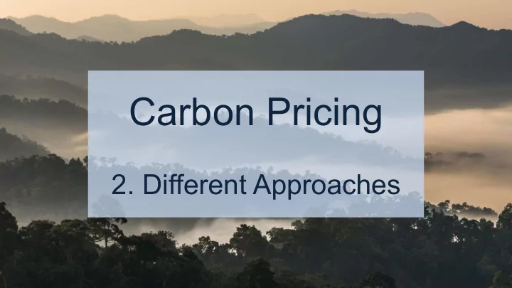 carbon pricing