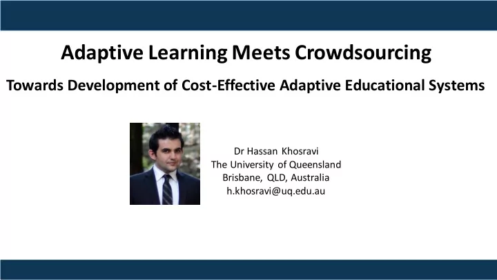 adaptive learning meets crowdsourcing