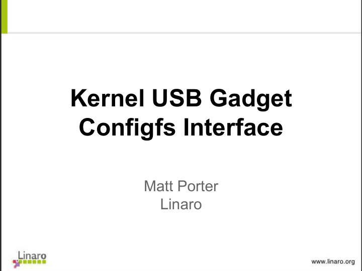 kernel usb gadget configfs interface