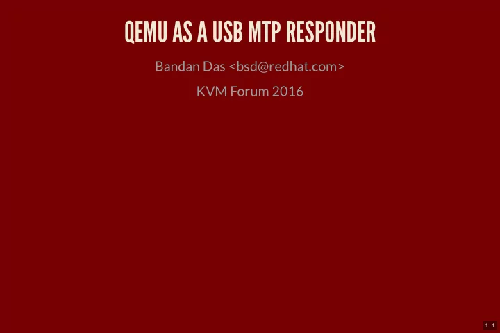 qemu as a usb mtp responder