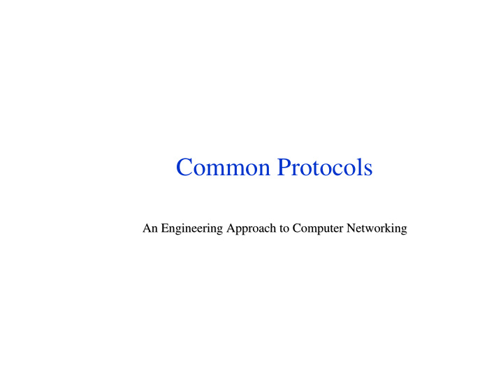 common protocols