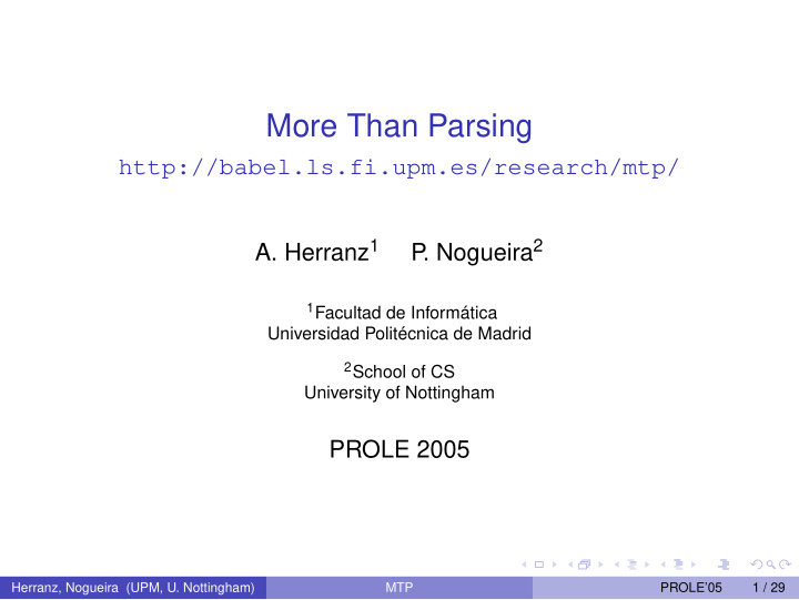 more than parsing