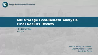 Final Results Review  Third Workshop  10/25/2019  Jasmine Ouyang, Sr. Consultant  Gabe Mantegna,