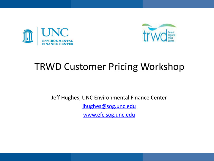 trwd customer pricing workshop