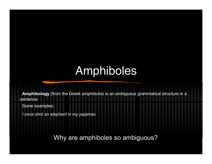 amphiboles