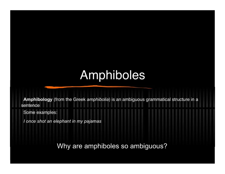 amphiboles