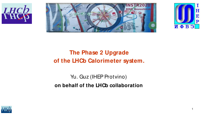 the phase 2 upgrade of the lhcb calorimeter system