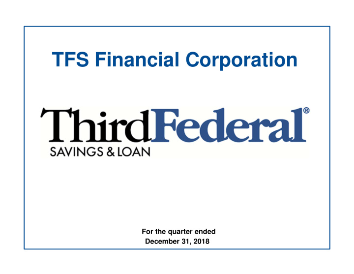 tfs financial corporation