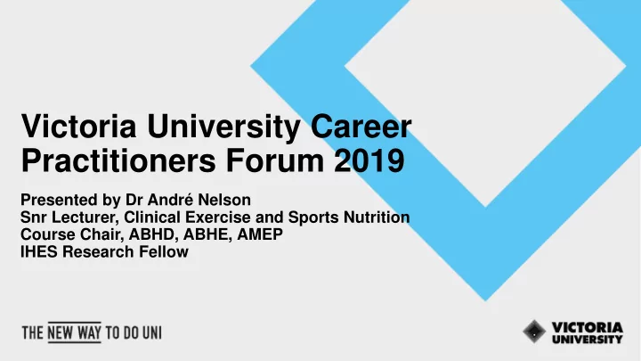 victoria university career