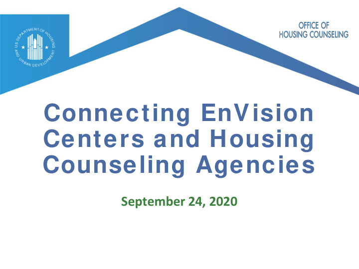connecting envision centers and housing counseling